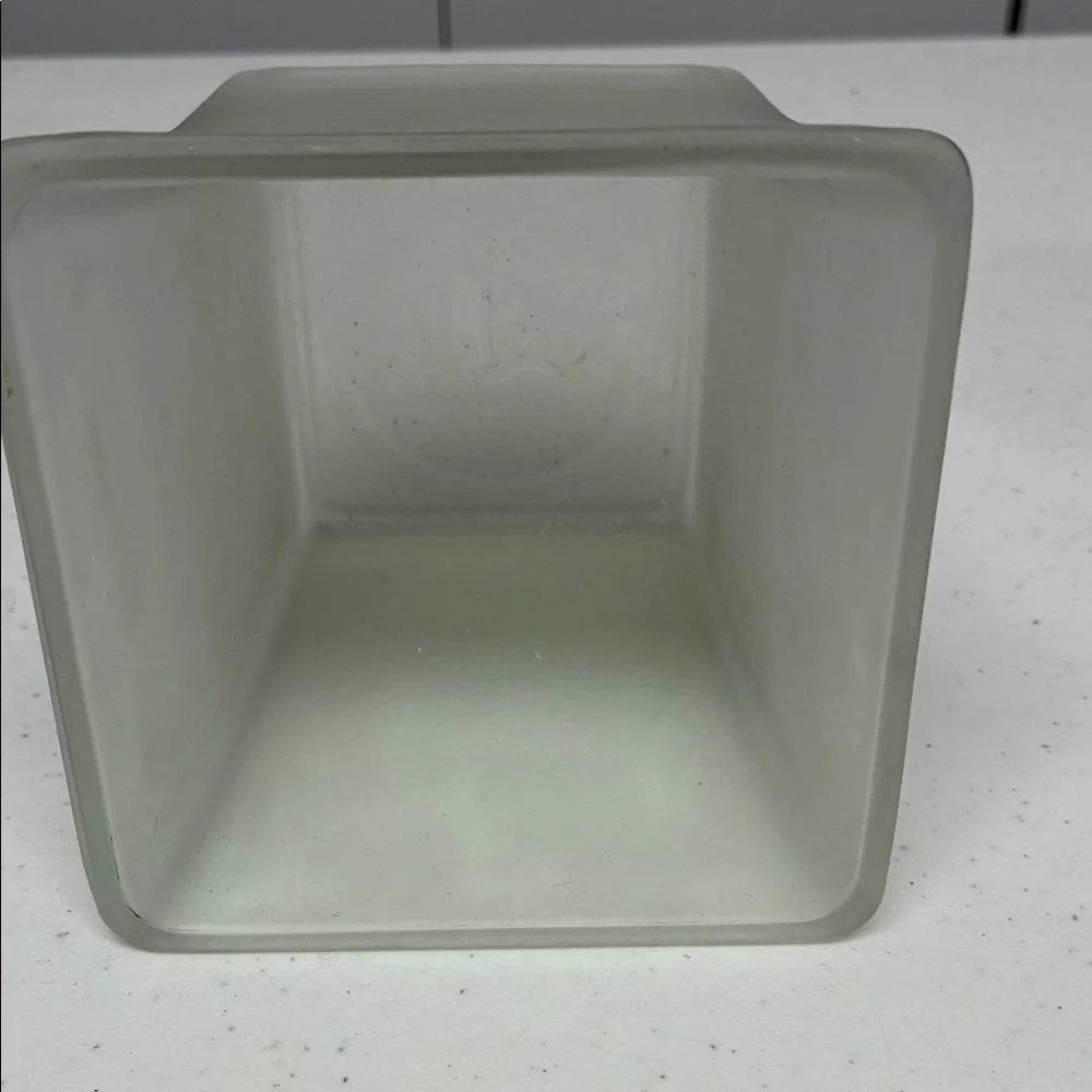Frosted Glass Square Vase